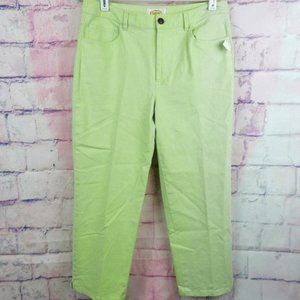 Talbots Green Stretch Pants Capri Size 6